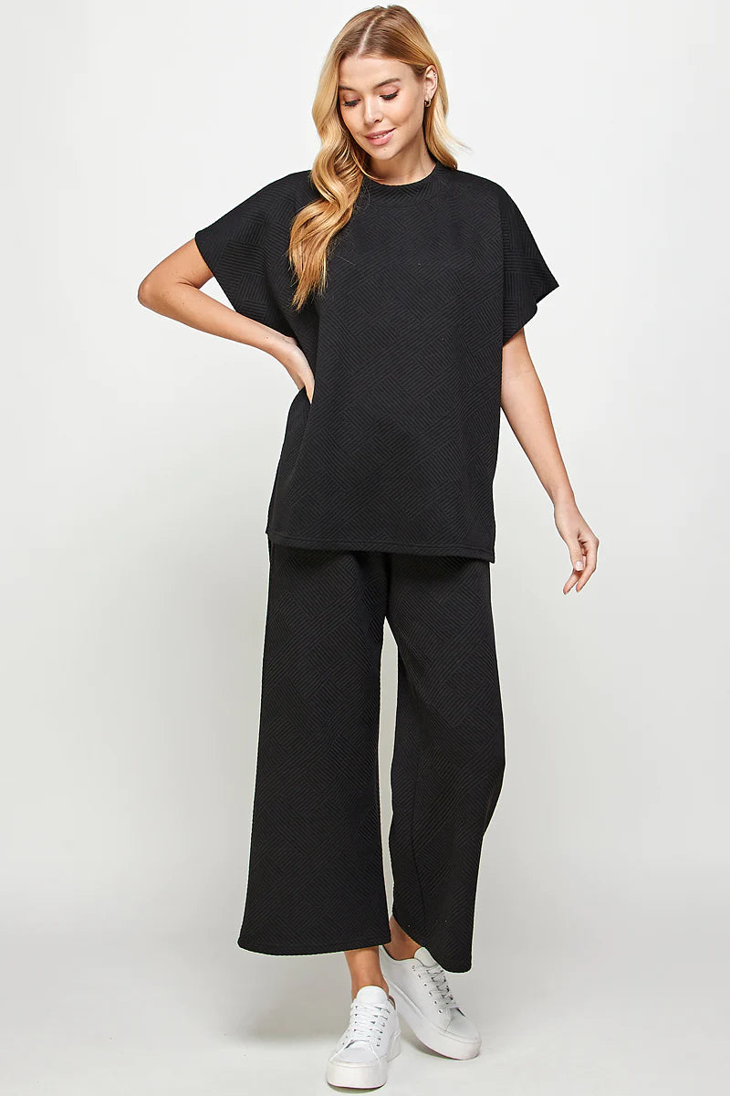 hamptons textured knit tunic tee