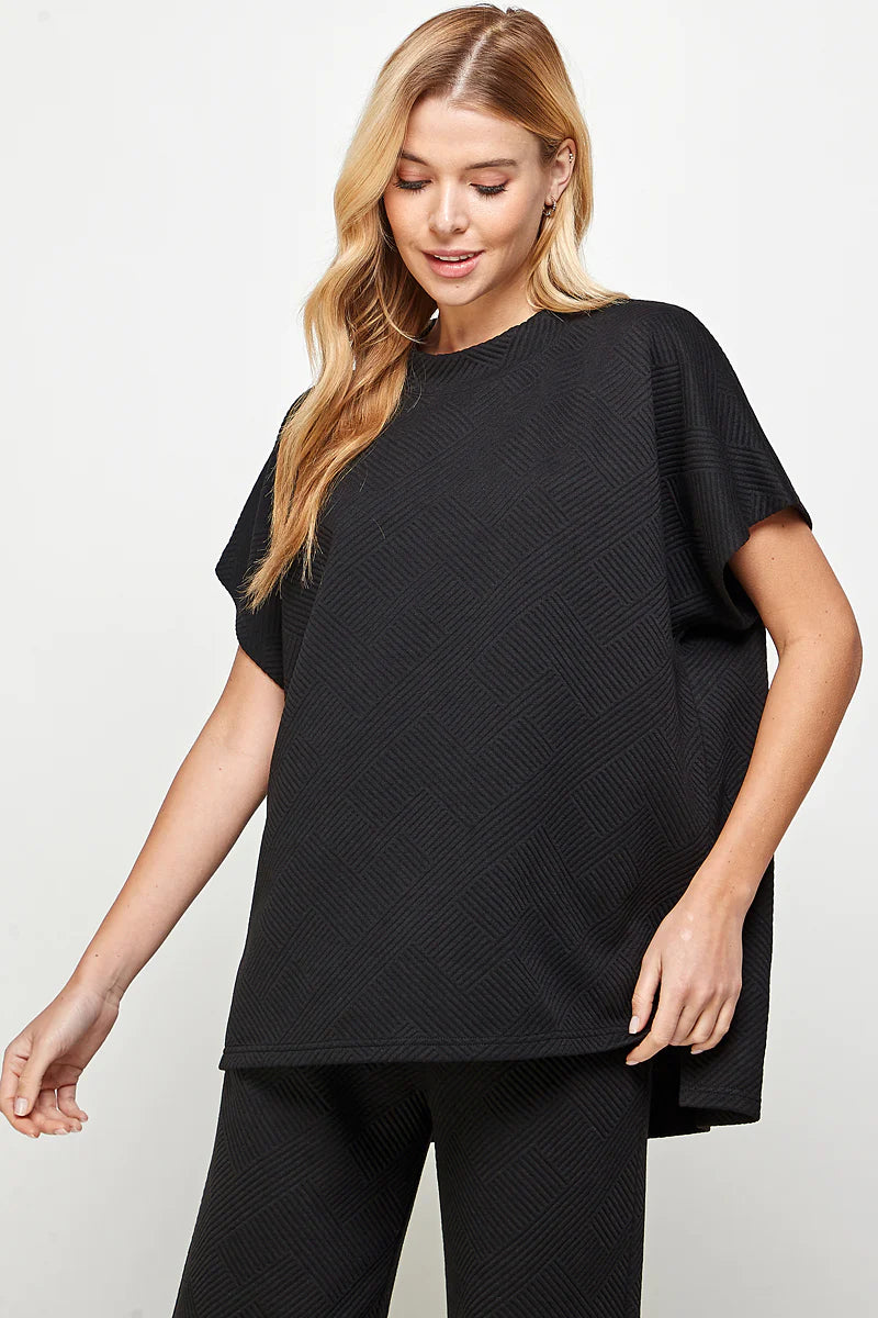 hamptons textured knit tunic tee