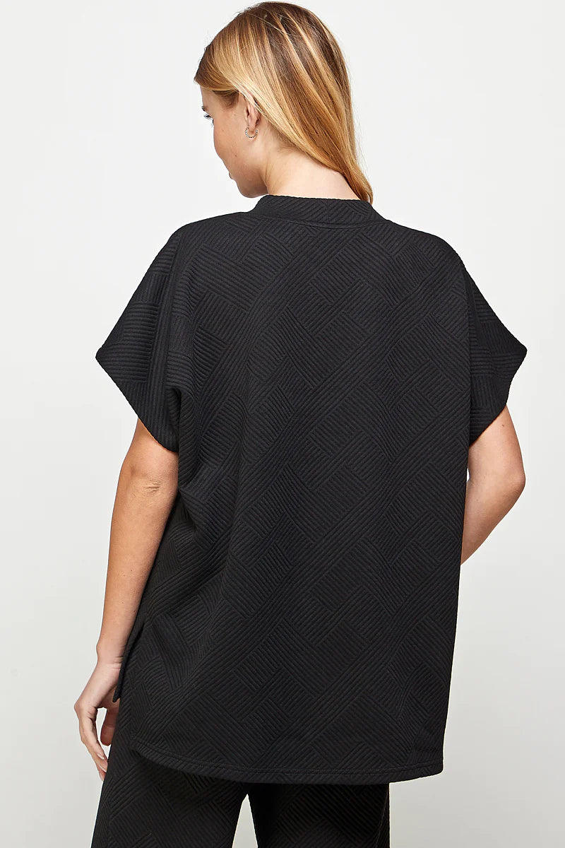 hamptons textured knit tunic tee