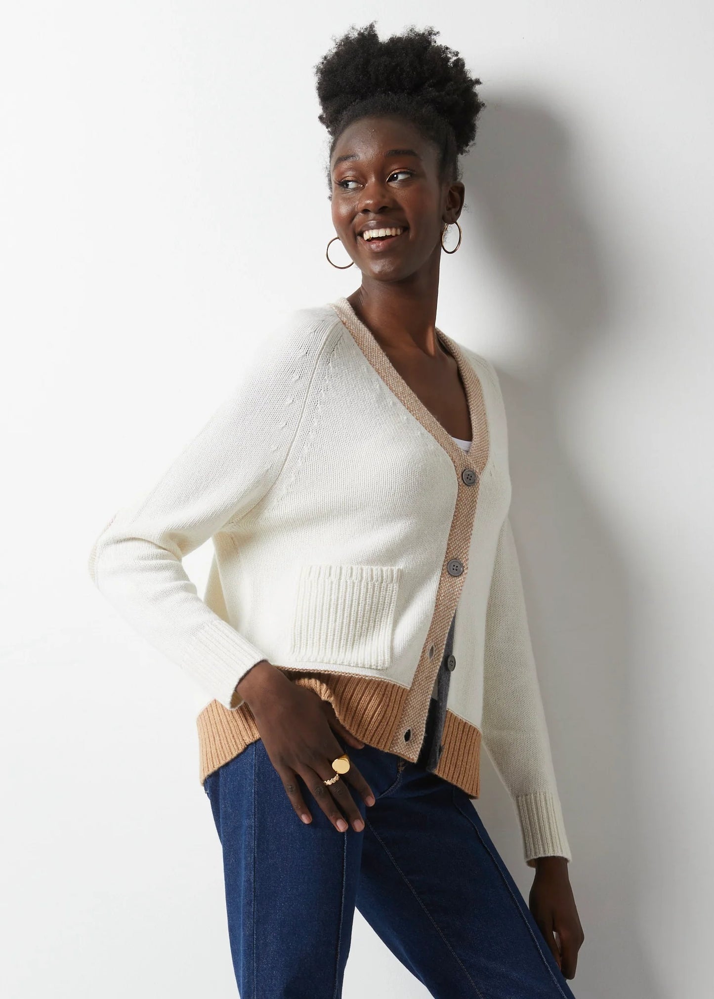 elbow patch cardi