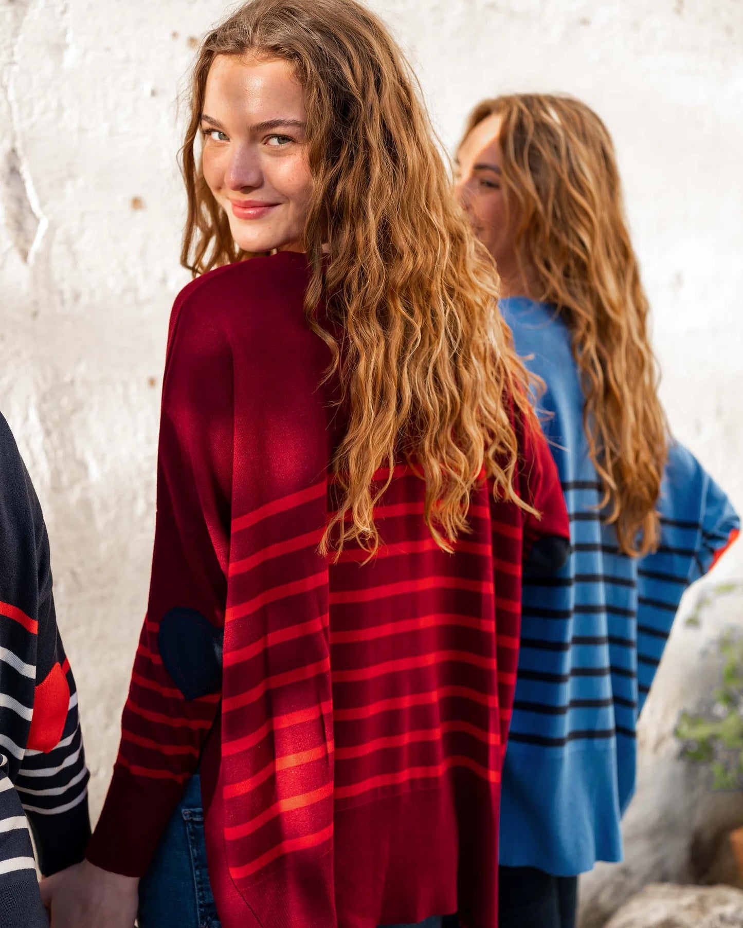 amour sweater with heart patches