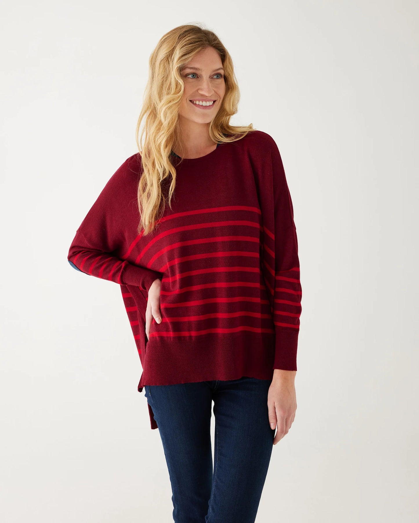 amour sweater with heart patches