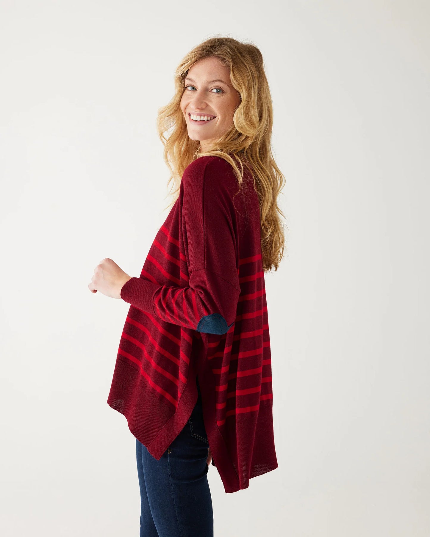 amour sweater with heart patches