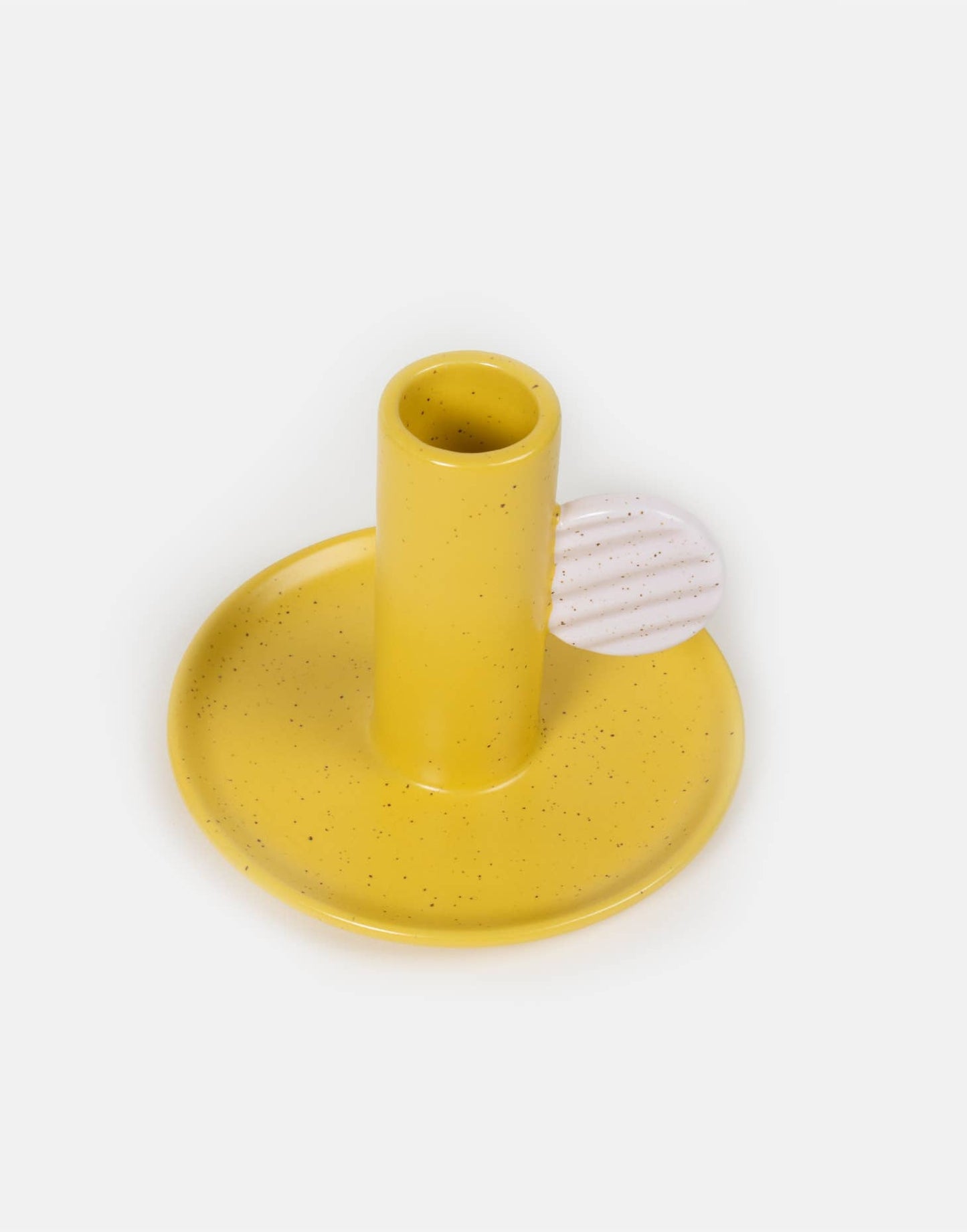 Mustard/Lilac Candle Holder