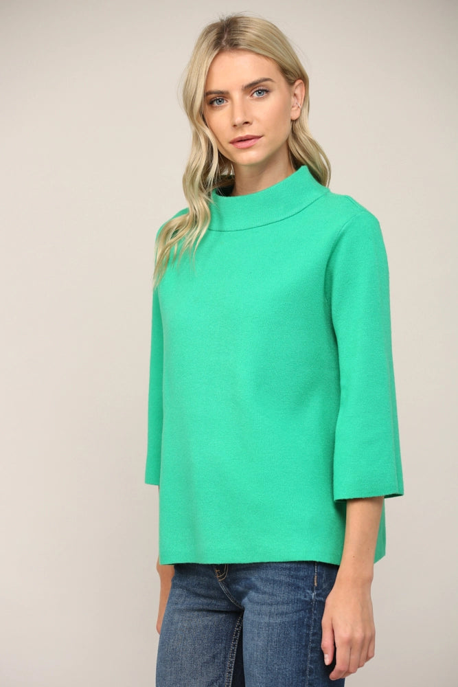 davis mock neck sweater