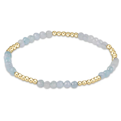 blissful pattern 2.5mm bead bracelet aquamarine