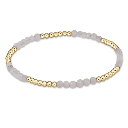 blissful pattern 2.5mm bead bracelet moonstone