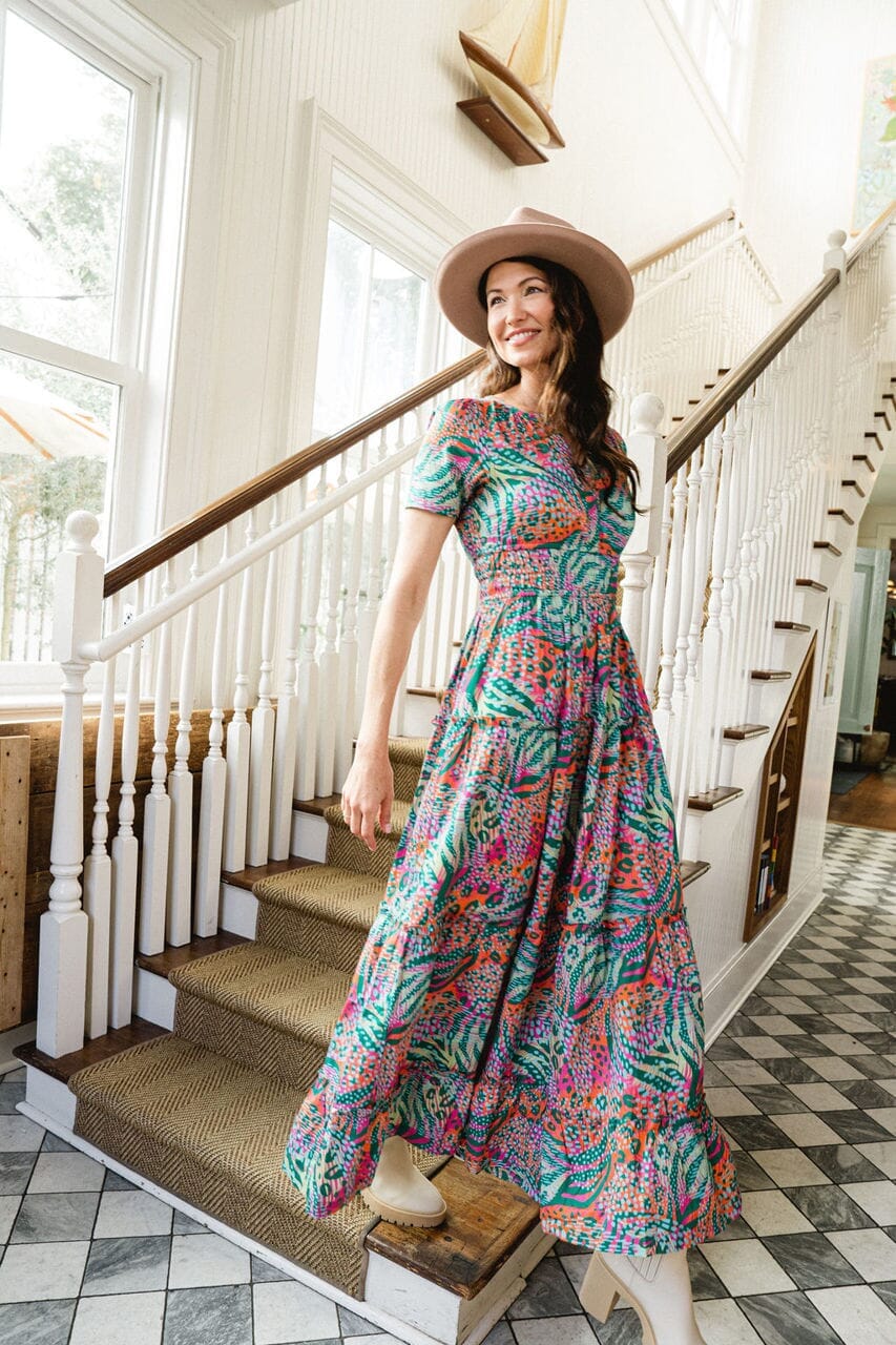 willow dress - lime punch