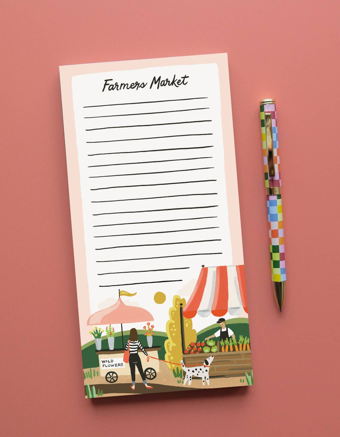 Farmers Market Magnetic List Notepad