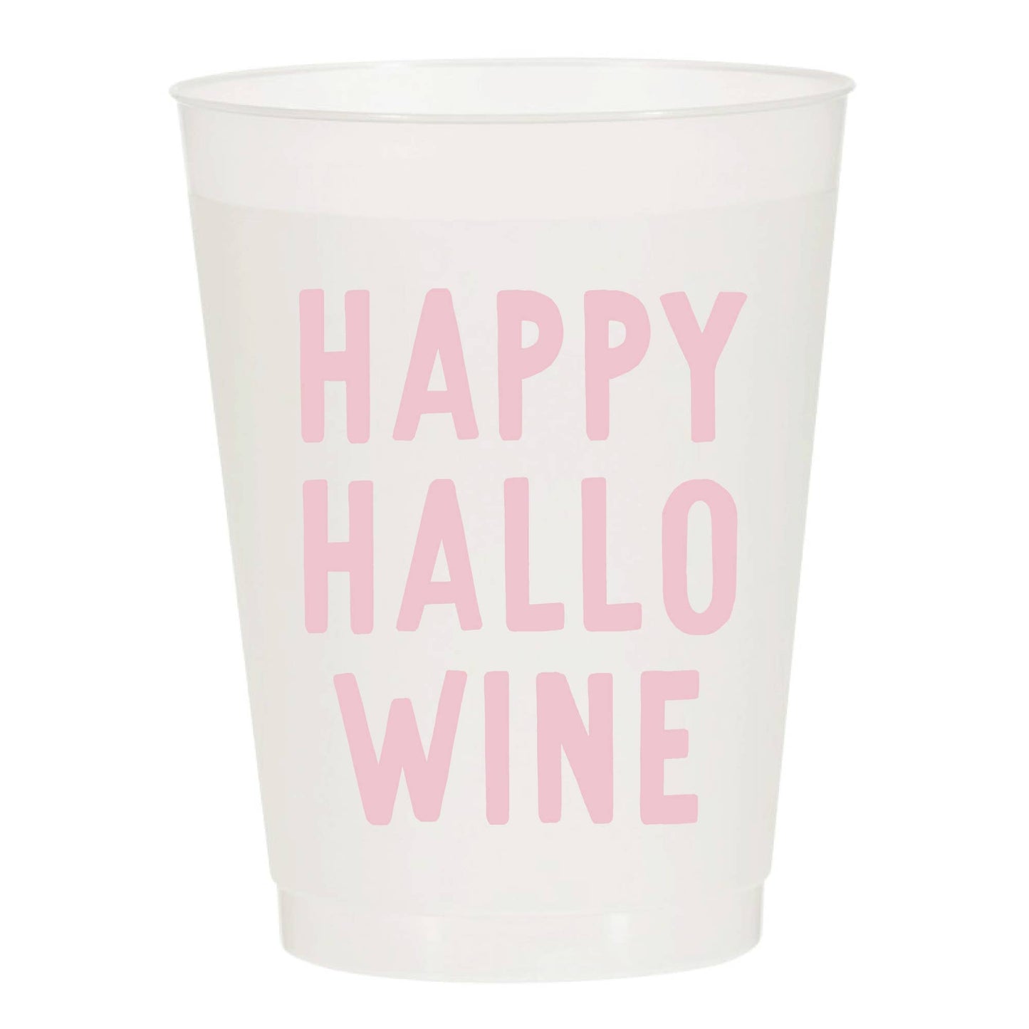 Happy Hallo Wine Halloween Frosted Cups - Halloween: Pack of 6