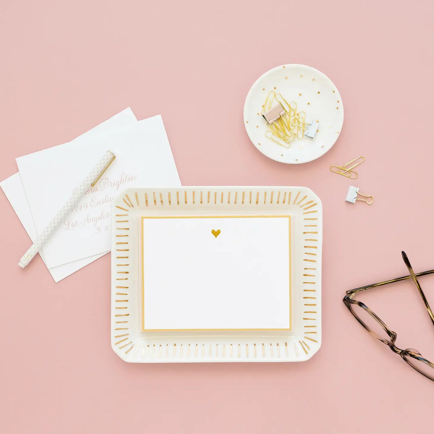round scatter dot trinket tray