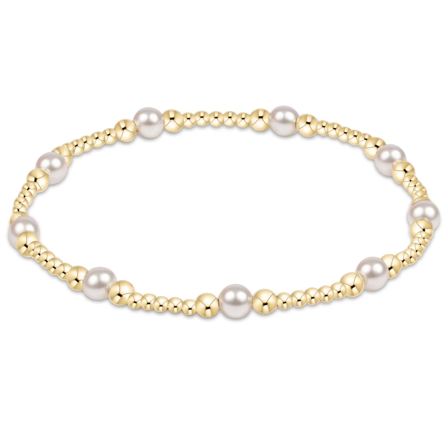 classic purpose pattern 4mm bead bracelet pearl
