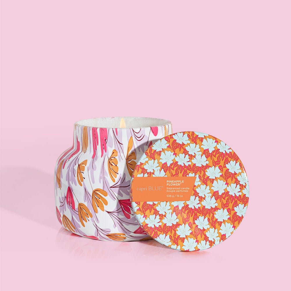 pineapple flower pattern play 19 oz jar