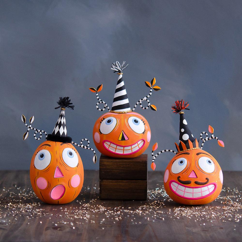 surprise, mustachio, party pumpkins