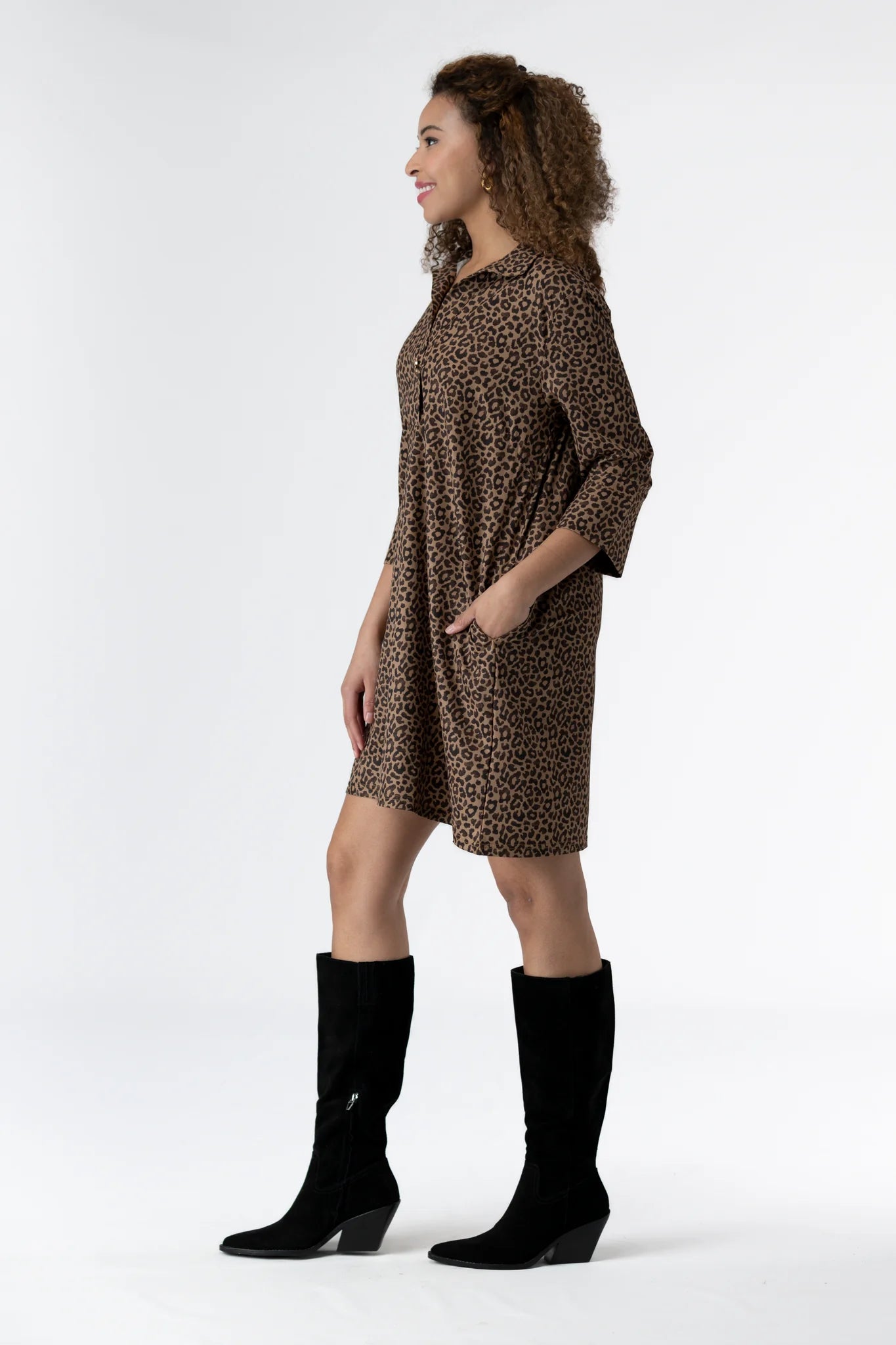sophia dress coffee jungle
