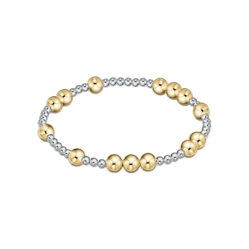 hope unwritten 6mm bead bracelet mixed metal
