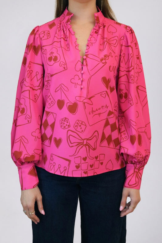 leland blouse in game on