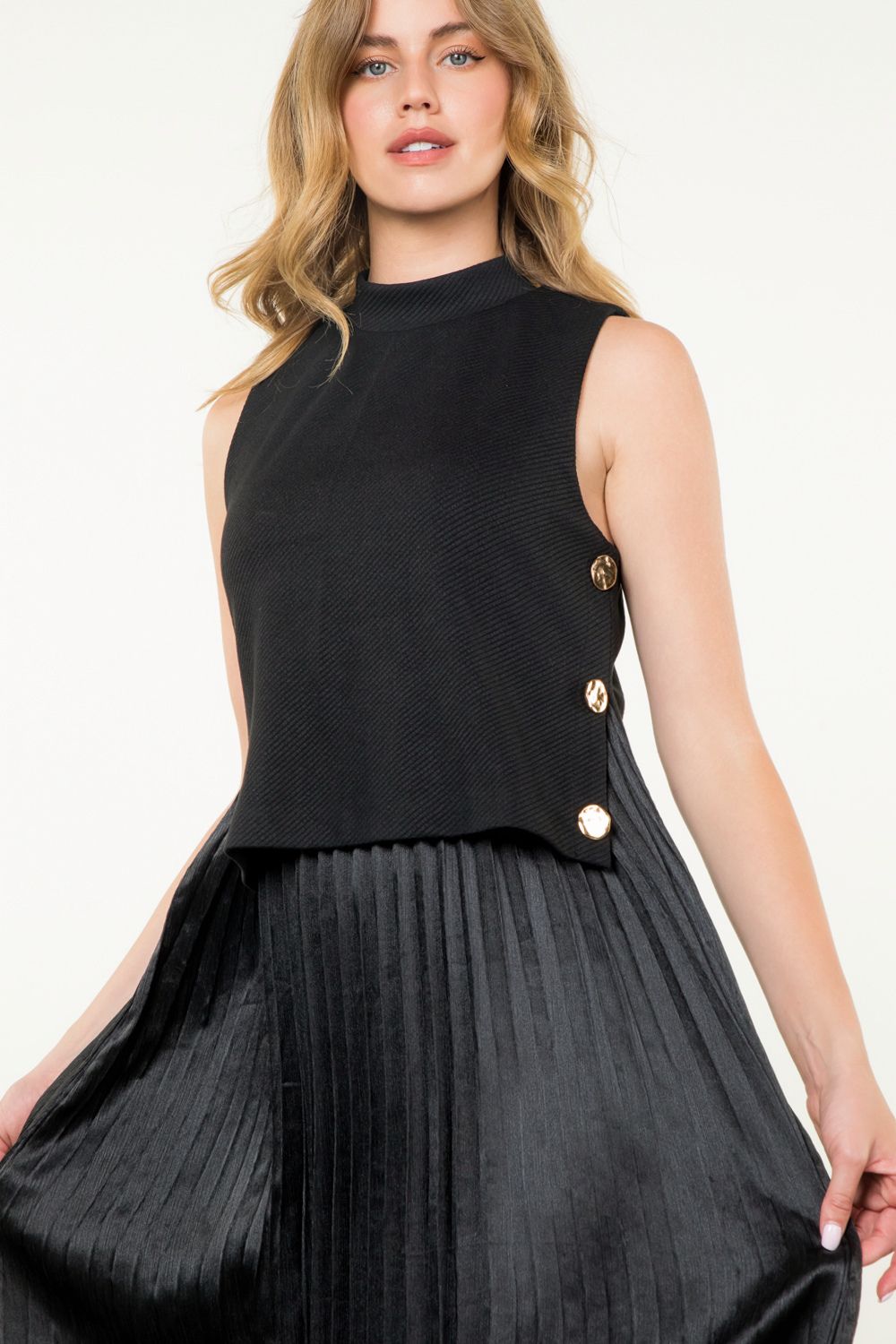 amelia pleated skirt dress