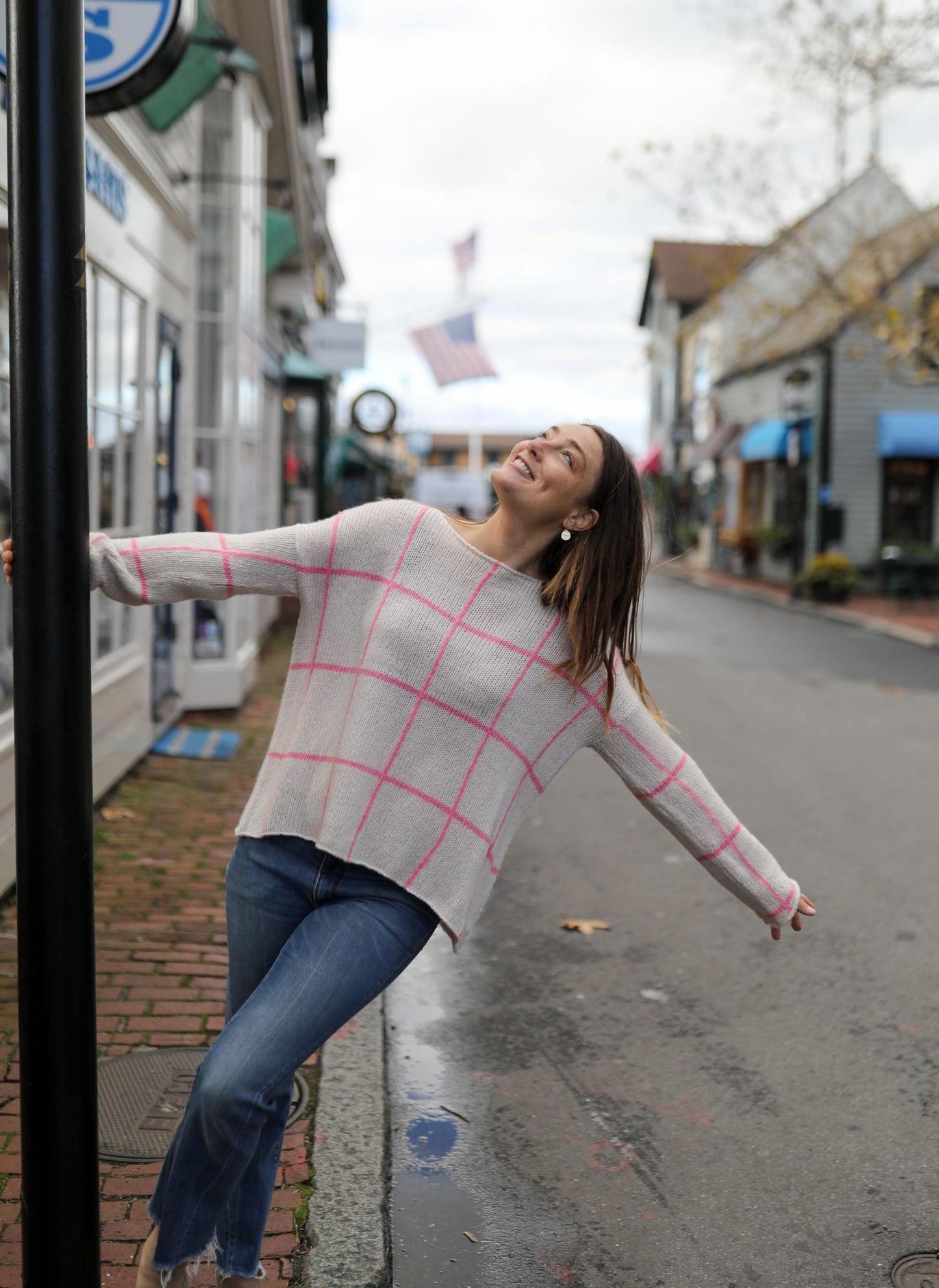 window pane crew sweater