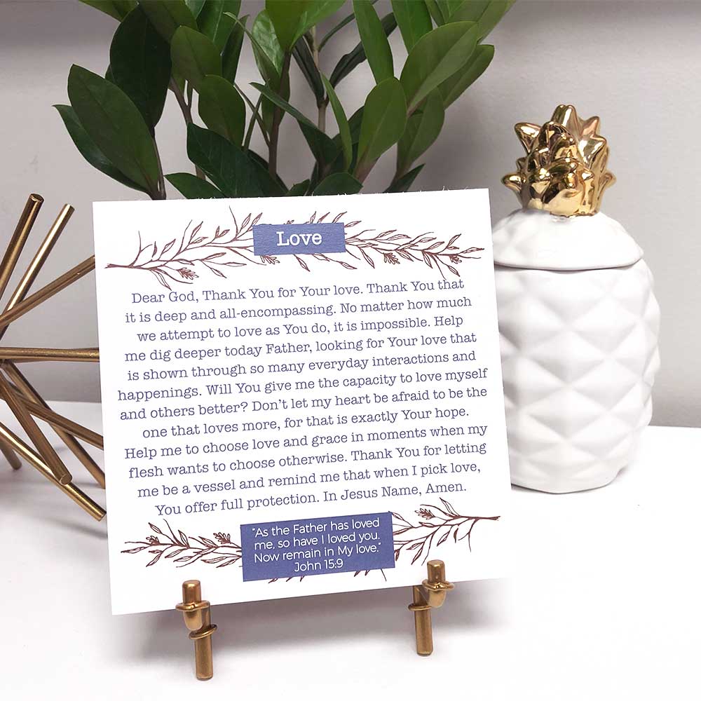 prayer card collection with stand