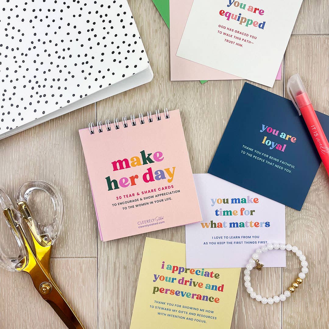 make her day tear & share cards