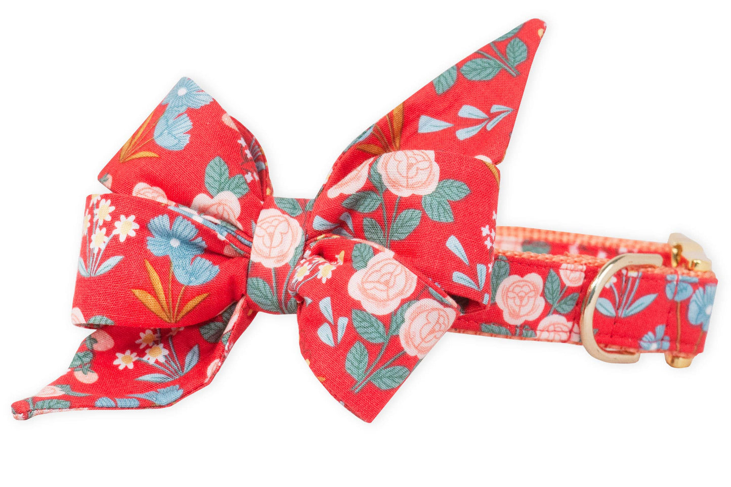 Tea Garden Belle Bow Dog Collar