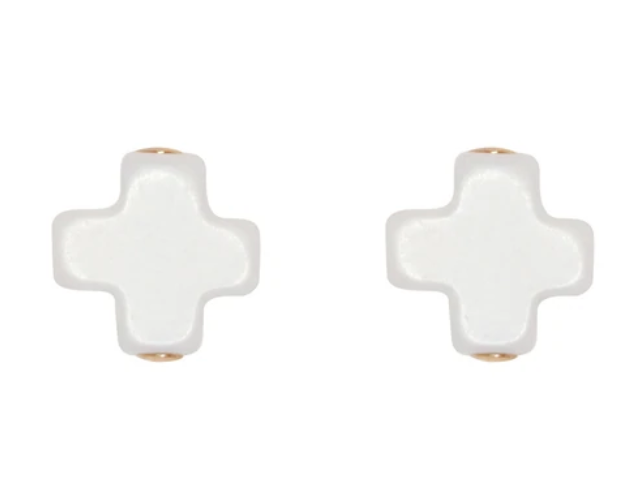 signature cross studs off white