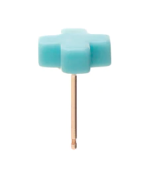 signature cross studs turquoise