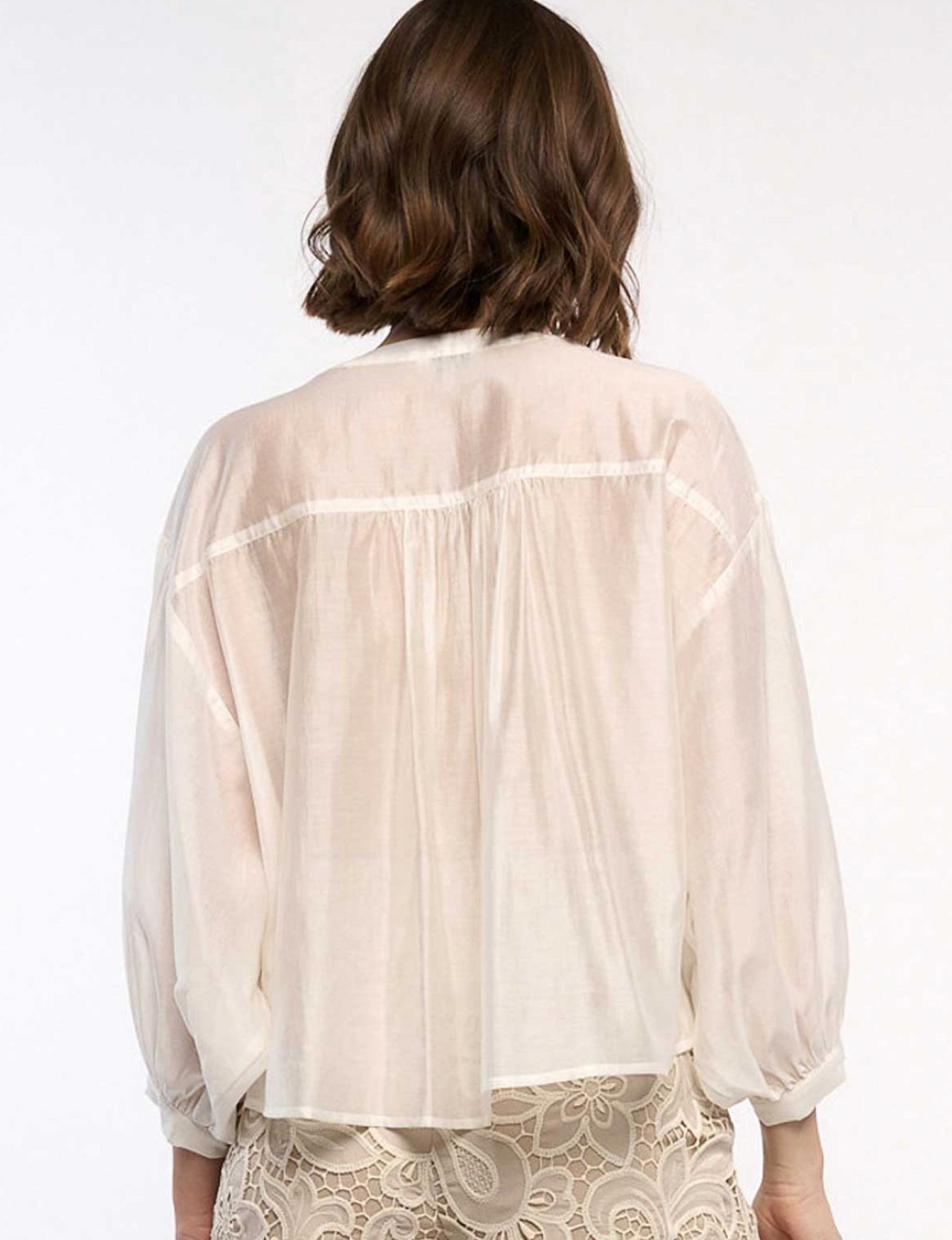henri 3/4 dolman sleeve button down
