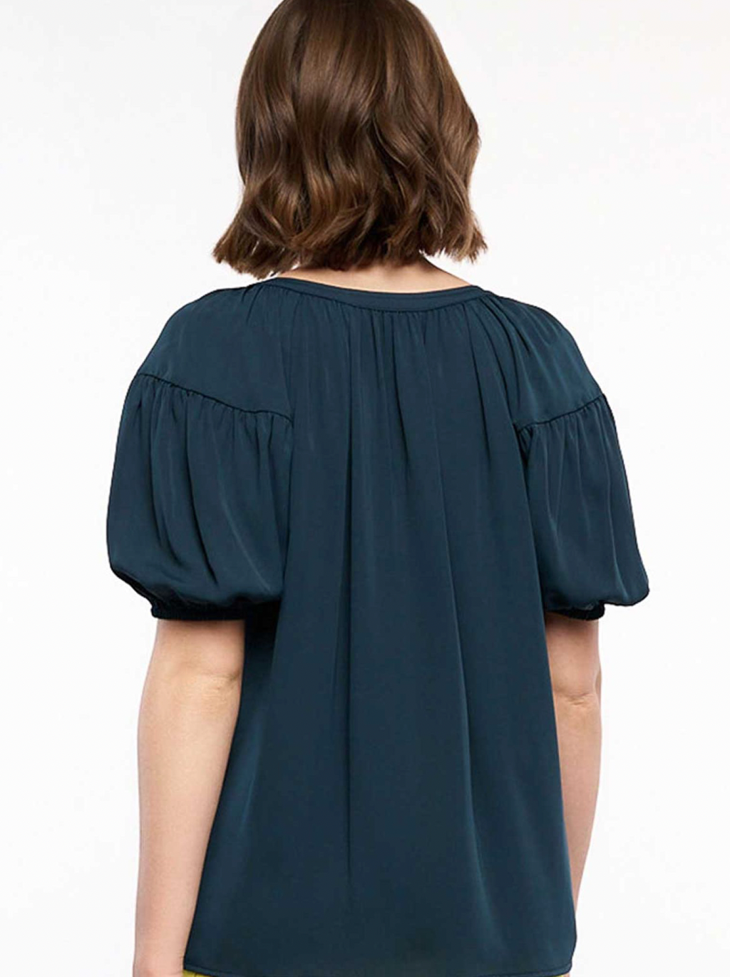harper split neck blouse