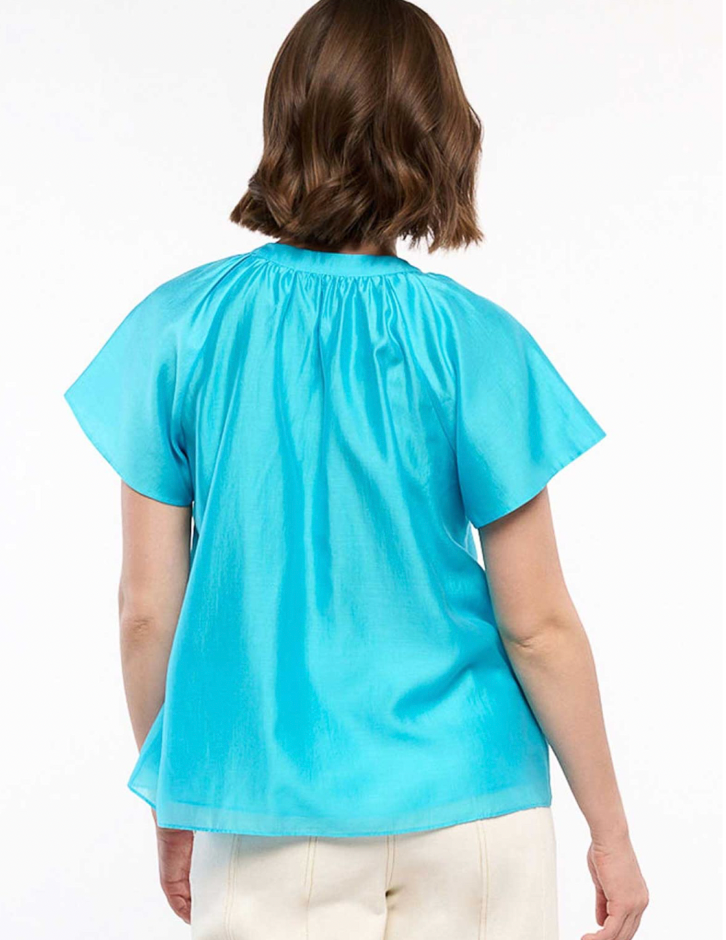 haleigh short sleeve button down blouse