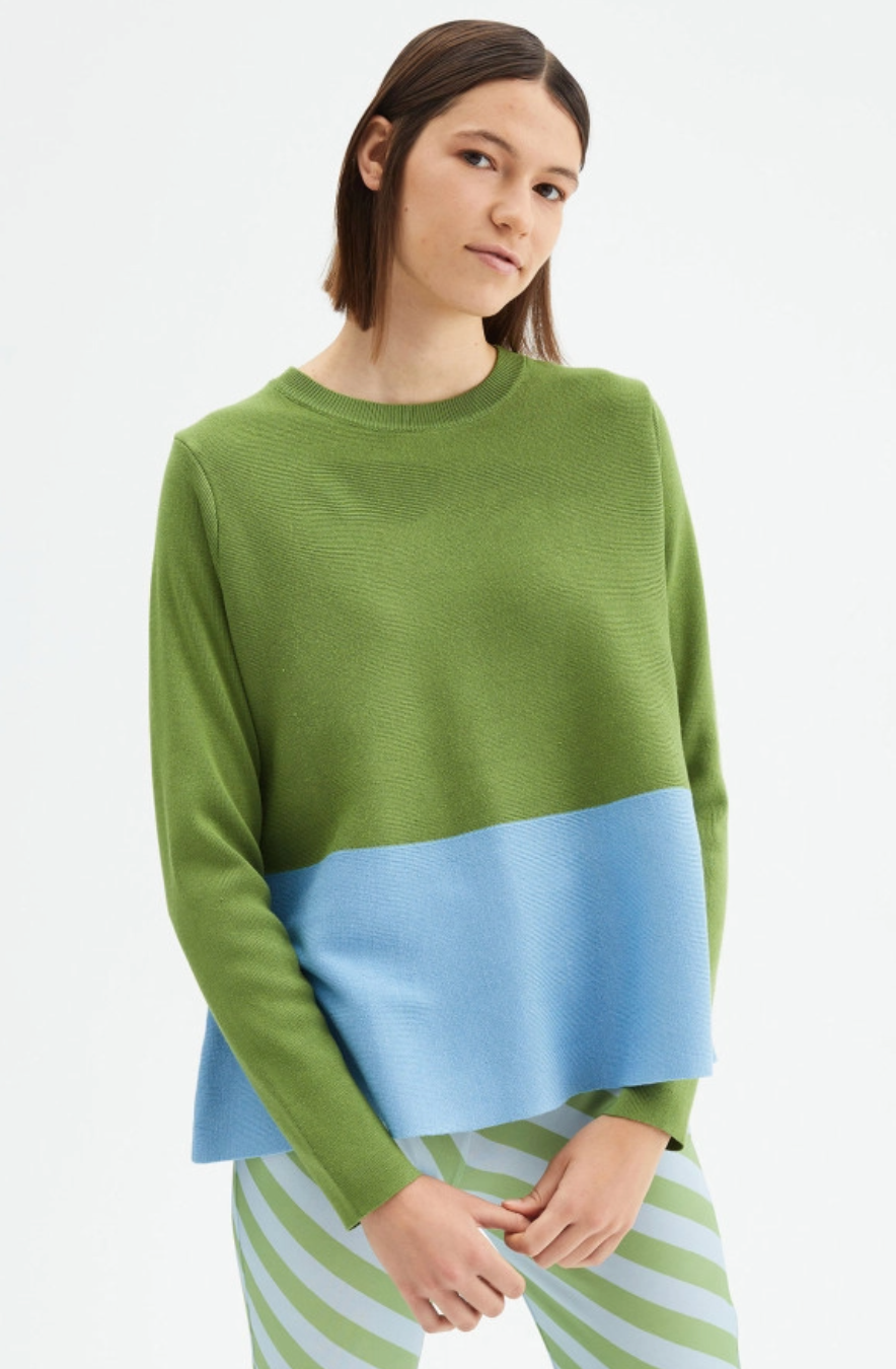 manu two-tone sweater