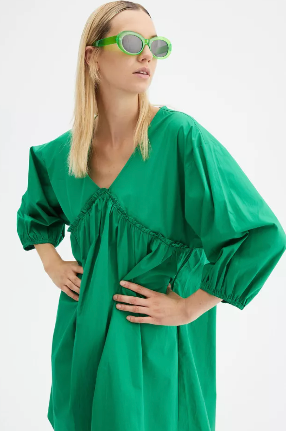 nicole puff sleeve dress