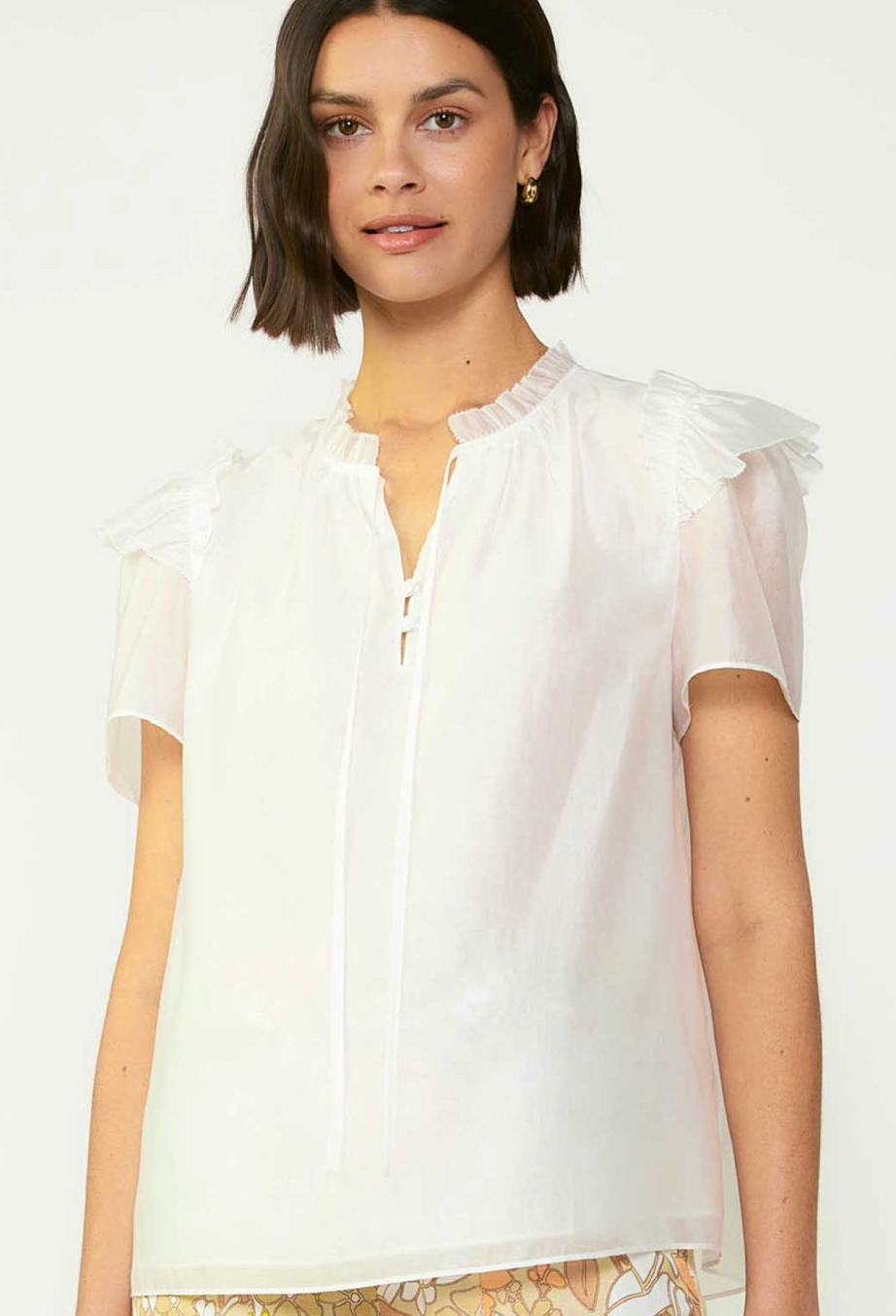 marlee sleeveless split neck blouse