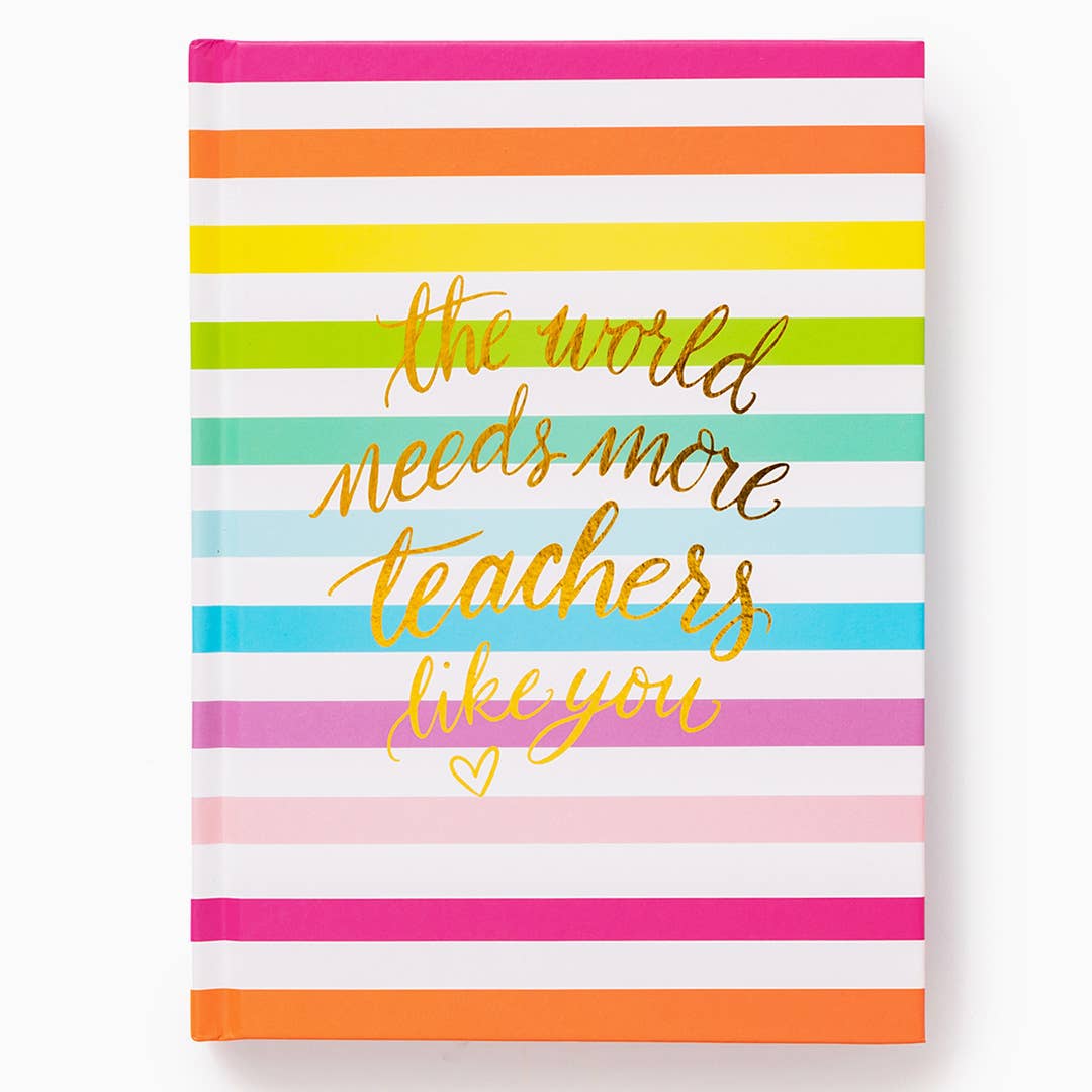 rainbow stripe teacher notebook