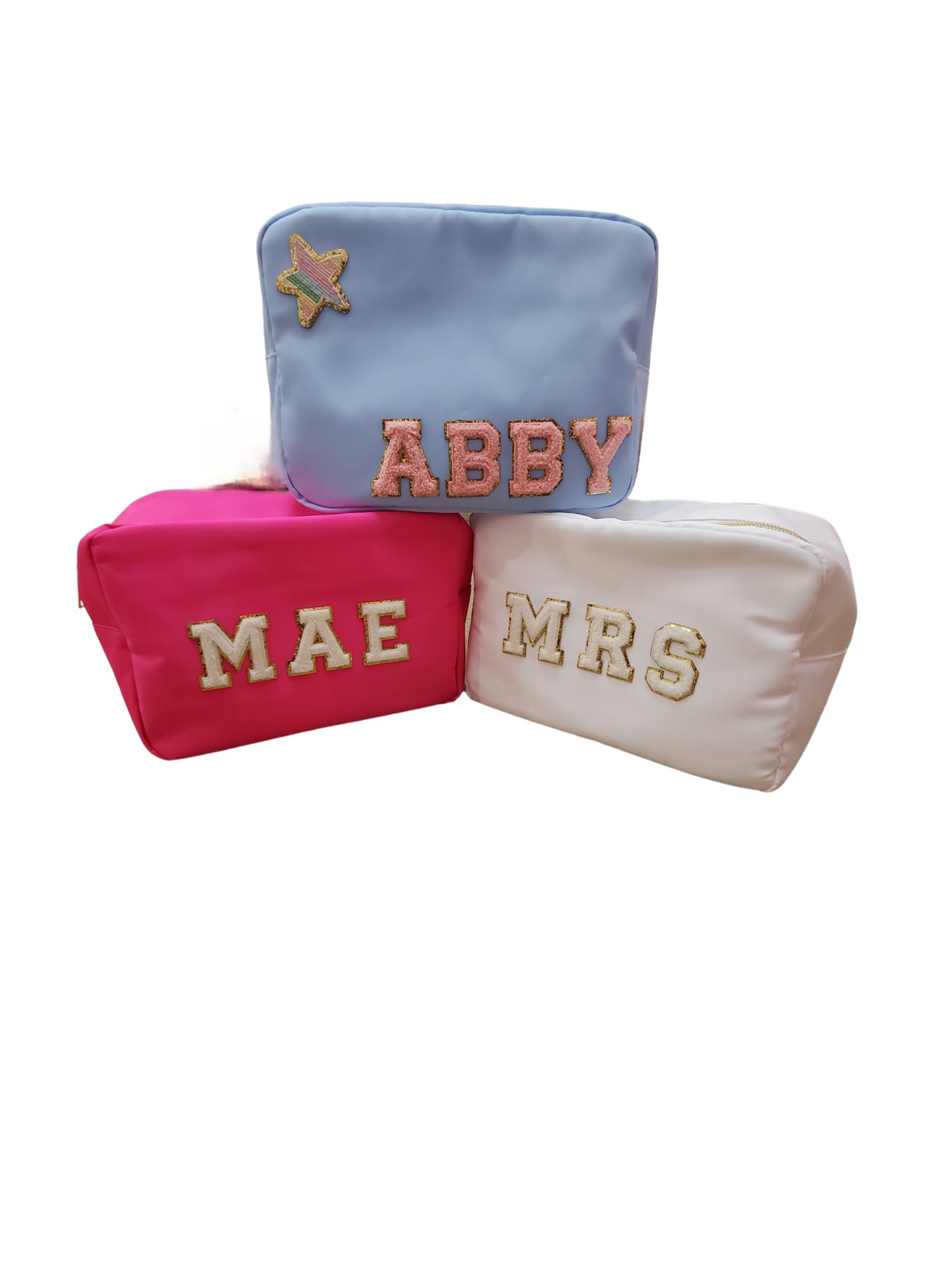 large nylon cosmetic bag assorted colors