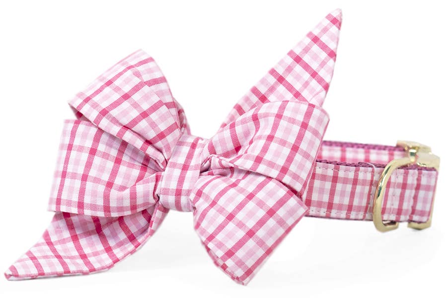 Palmer Pink Belle Bow Dog Collar