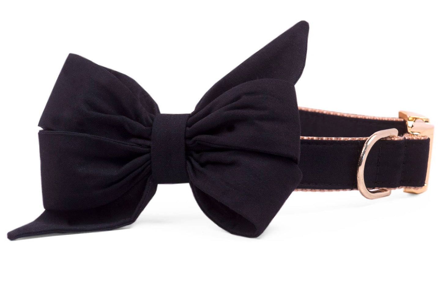 Onyx Black Belle Bow Dog Collar