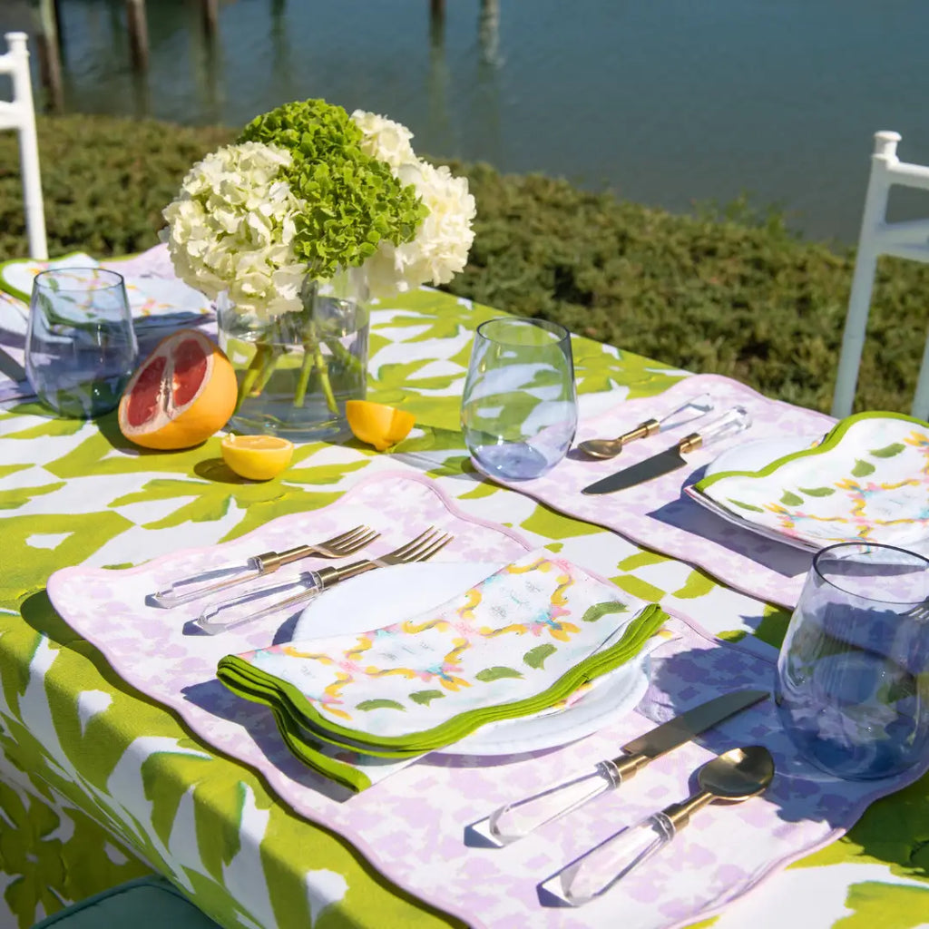 scalloped placemats