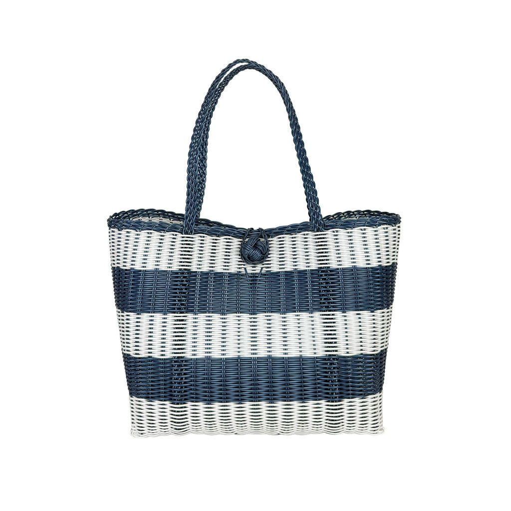Small | Awning Stripe Fog Blue/White