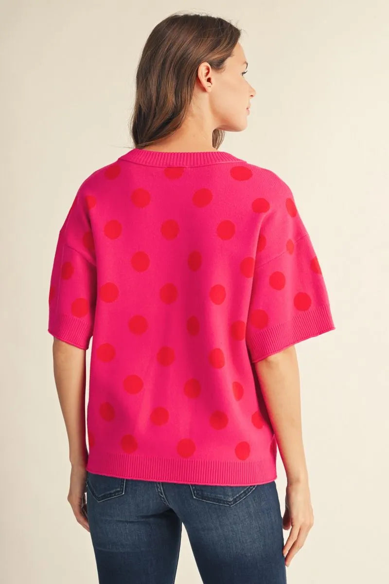 sophia polka dot sweater