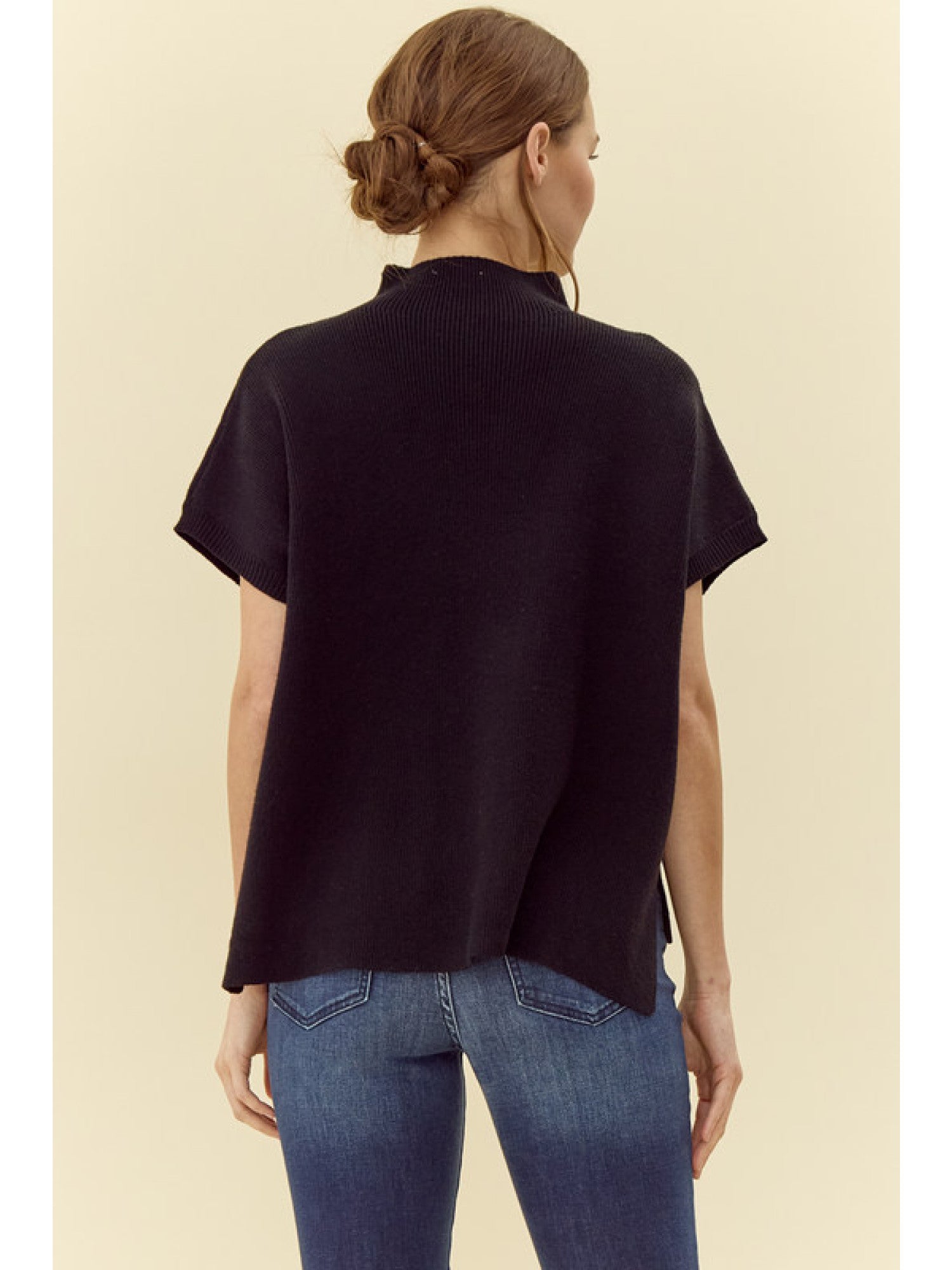 elle mock neck sweater