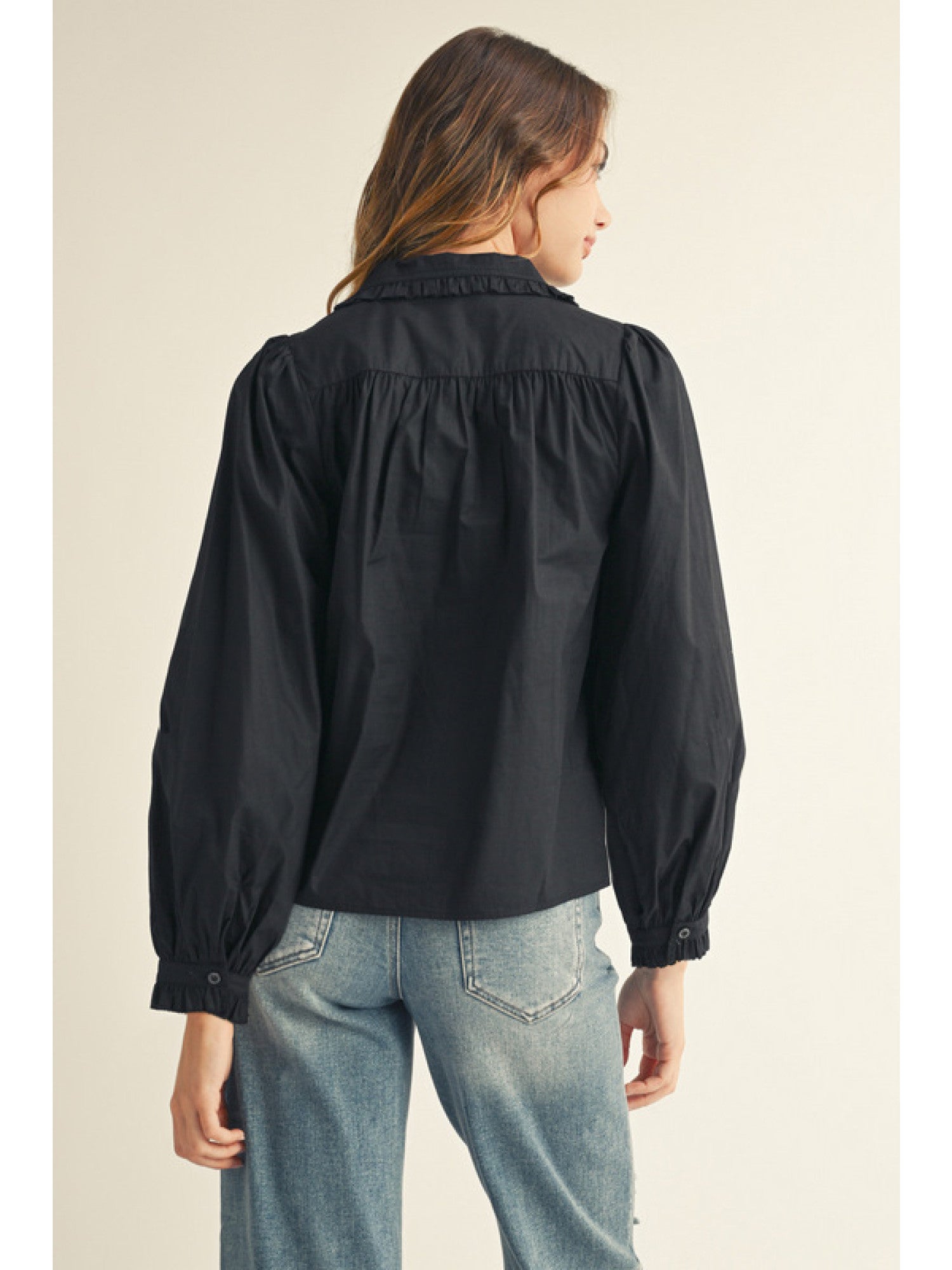 bobbi ruffle collar blouse
