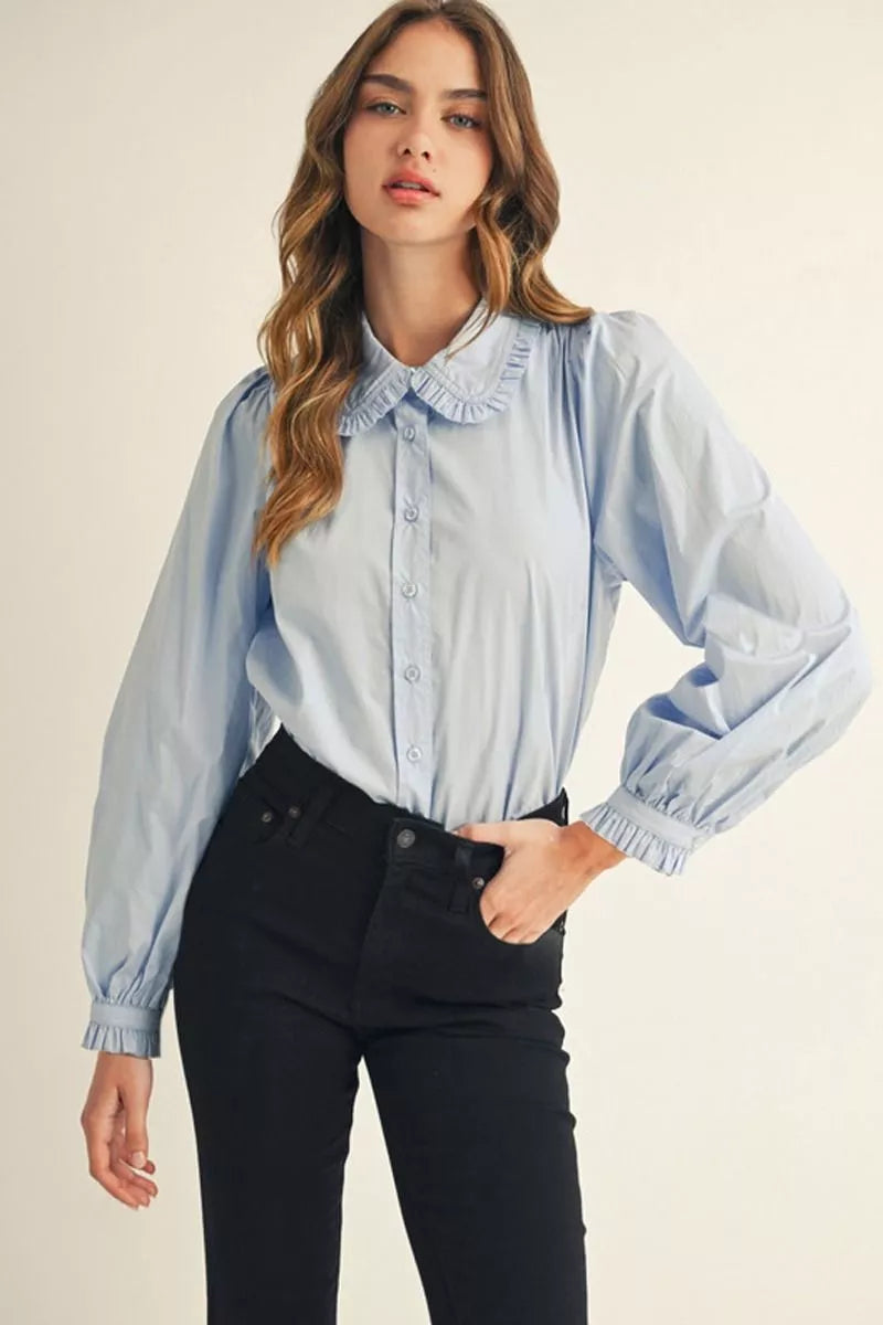 bobbi ruffle collar blouse