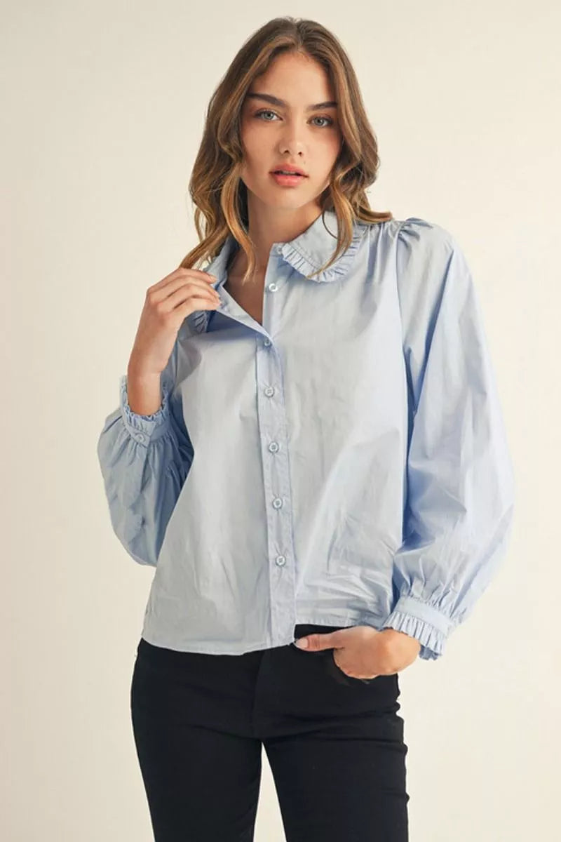 bobbi ruffle collar blouse