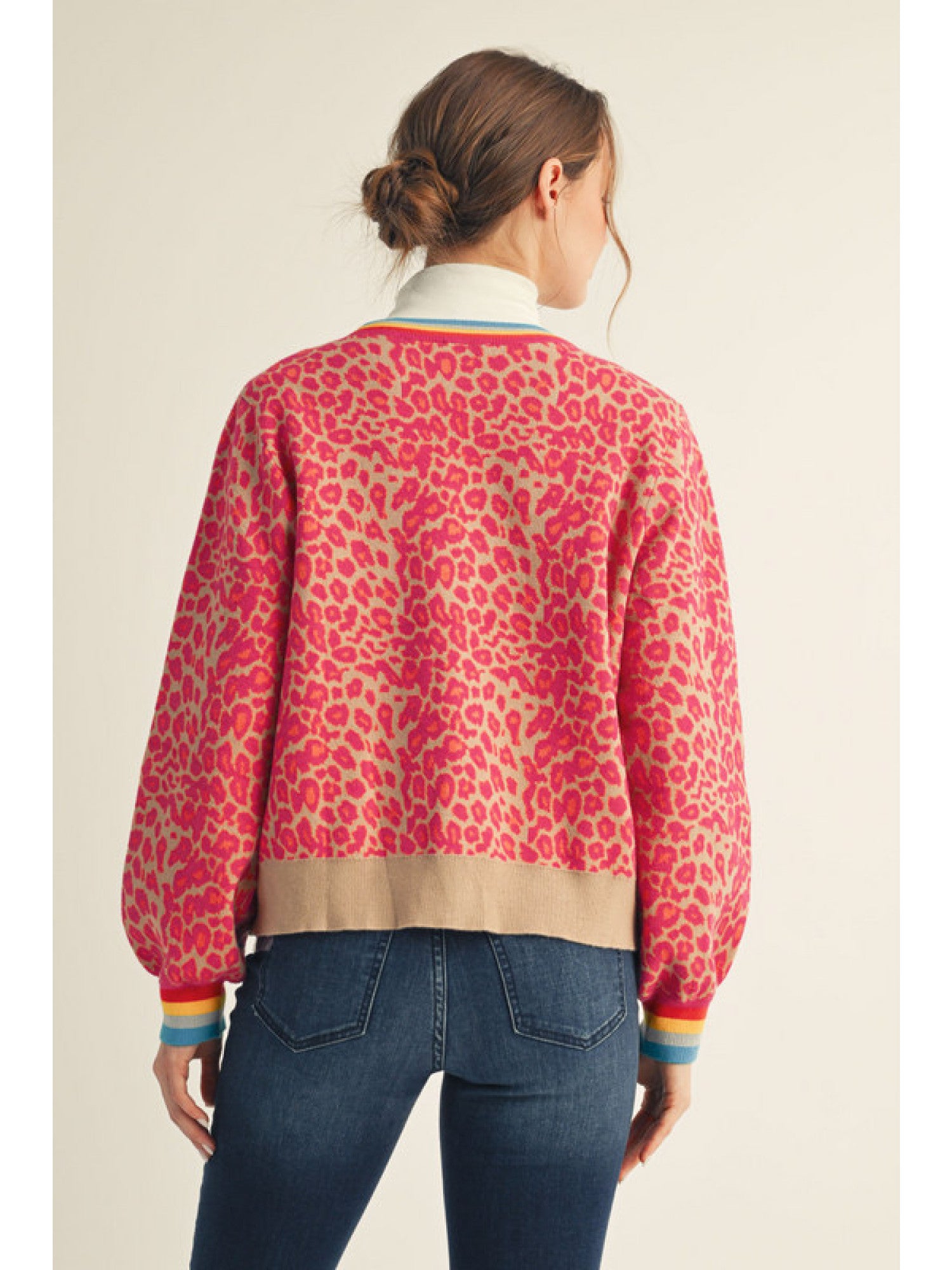 nova leopard cardigan