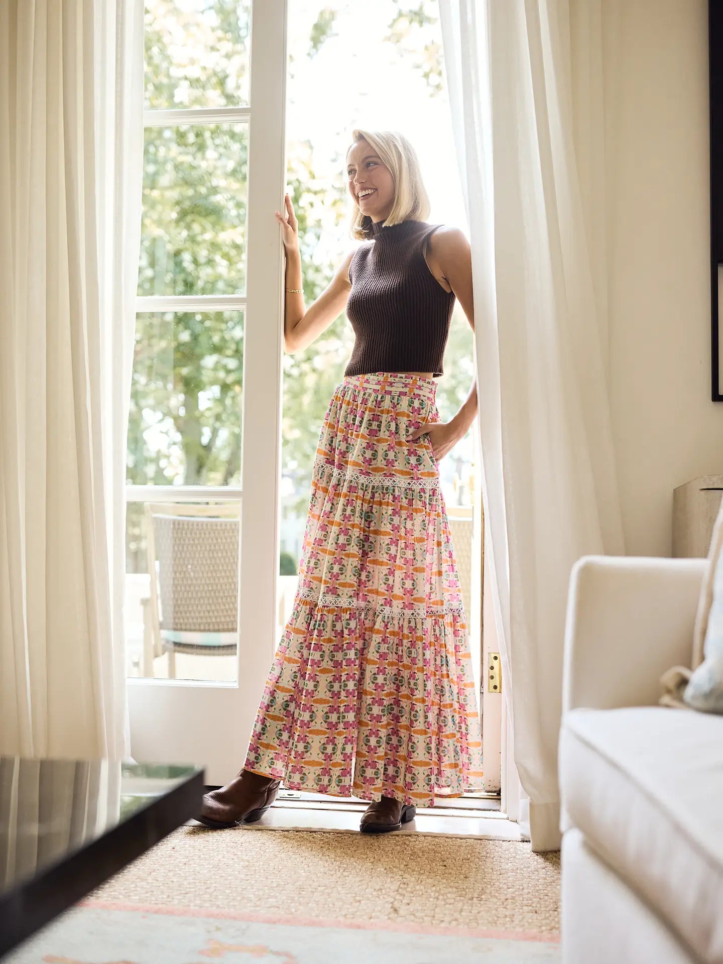 triple tiered skirt begonia