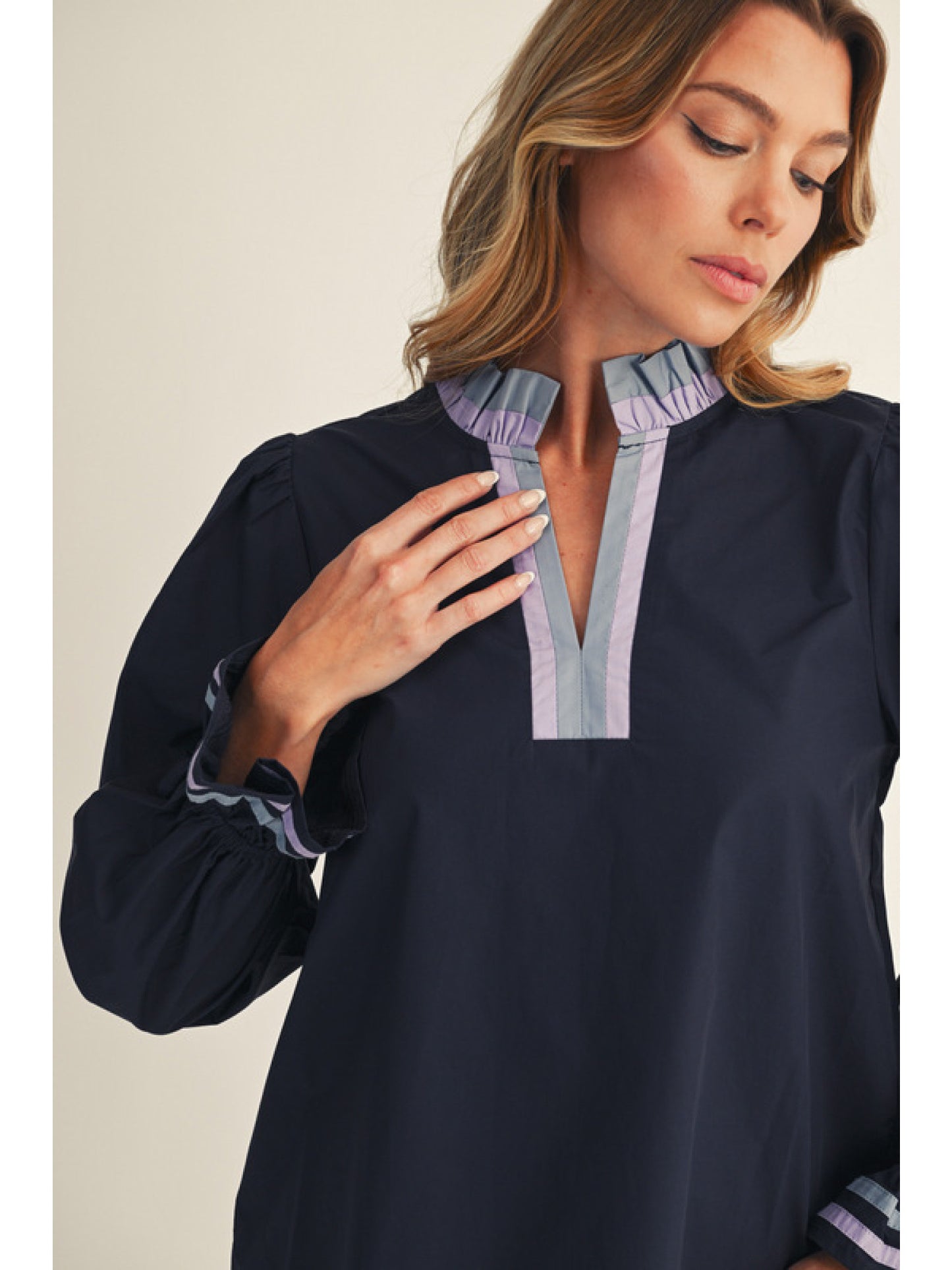 eloise ruffle long sleeve top