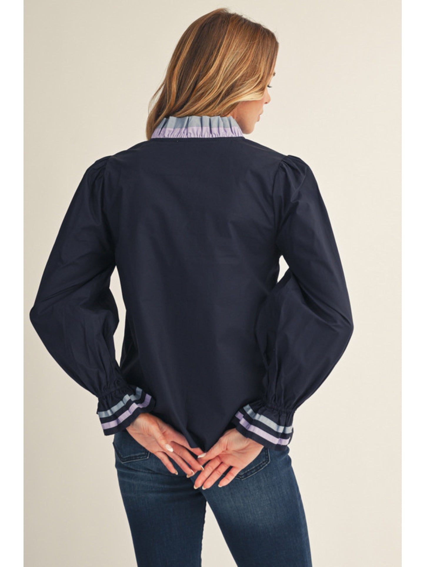 eloise ruffle long sleeve top
