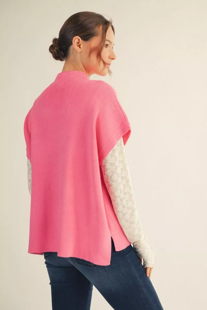elle mock neck sweater